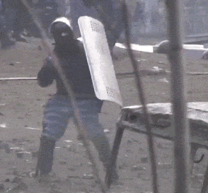 Det ukrainske politiet viste seg ikke fra sin beste side under revolusjonen.