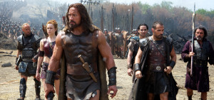 Left to right: Aksel Hennie plays Tydeus, Ingrid Bolsø Berdal plays Atalanta, Dwayne Johnson plays Hercules, Reece Ritchie plays Iolaus, Rufus Sewell plays Autolycus, and Ian McShane plays Amphiaraus in HERCULES, from Paramount Pictures and Metro-Goldwyn-Mayer Pictures. H-00118C