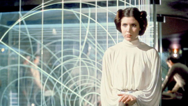 Leia i Carrie Fishers skikkelse i «A New Hope» (1977).